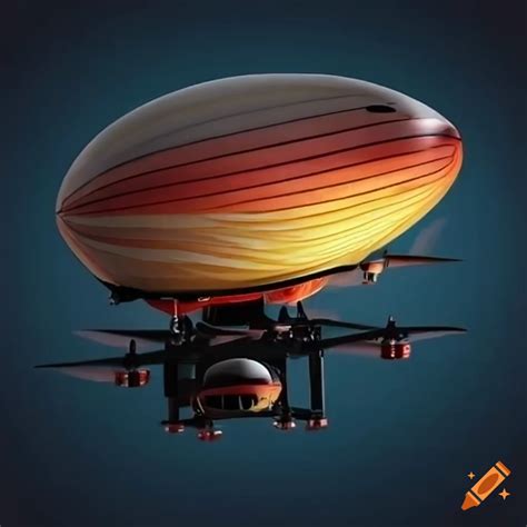 Drone with wings airship