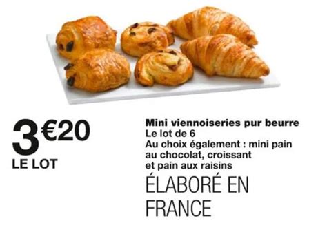 Promo Mini Viennoiseries Pur Beurre Chez Monoprix