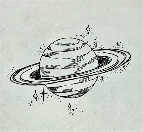 How to draw saturn really easy drawing tutorial – Artofit