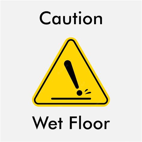 Premium Vector Caution Wet Floor Vector Unique