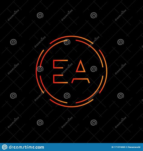 Initial EA Letter Logo With Creative Modern Business Typography Vector