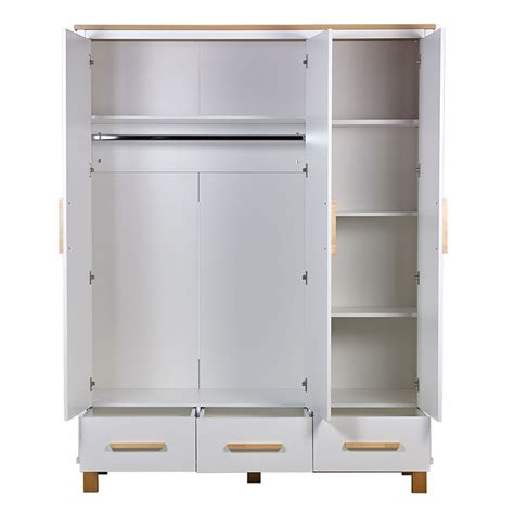 Шкаф трехсекционный Polini kids Simple 3415, с ящиками, белый ...