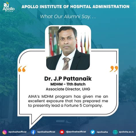 Apollo Institute Of Hospital Administration On Linkedin Alumni