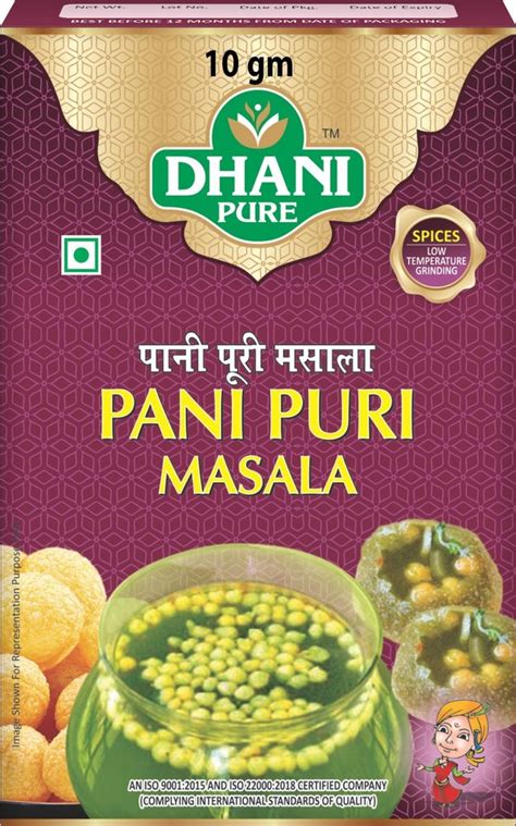 Dhani Pure G Pani Puri Masala Packaging Type Box At Best Price In