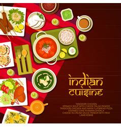 Indian Food Restaurant Meals Menu Cover Template Vector Image