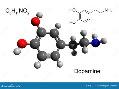 Chemical Formula Structural Formula And 3d Ball And Stick Model Of