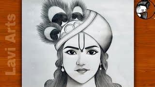 How to draw Shree Krishna Face Easy (Step by Step) | Ja... | Doovi