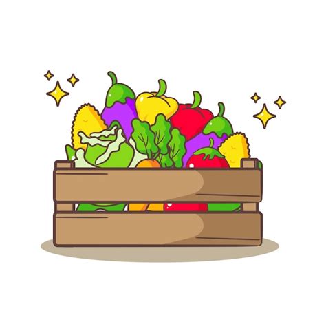 Verduras En La Cesta Dibujos Animados Vector Ilustraci N Alimentos