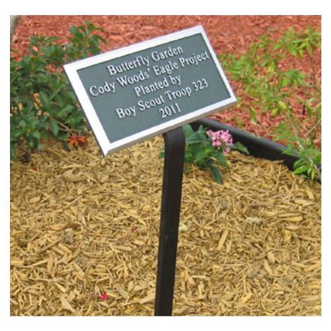 Raised Bronze Casting Plaque With Stake