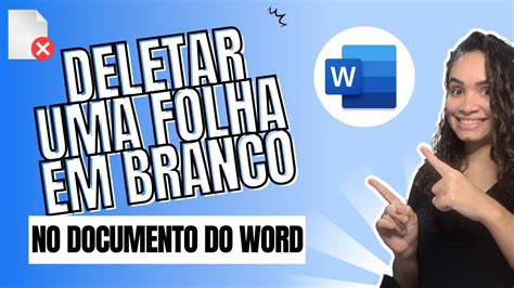 Como Excluir Folha Em Branco Do Word Youtube