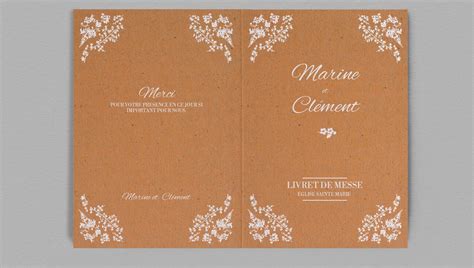 Livret De Messe Chic Blanche Le Fairepart Fran Ais Fairepart Mariage