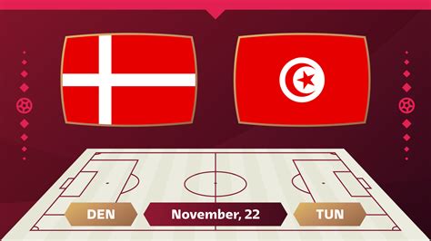 Denmark Vs Tunisia Football 2022 Group D World Football Competition