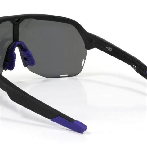 Óculos de Sol Hupi Huez Preto Roxo Lente Roxo Espelhado Ciclismo Corrida