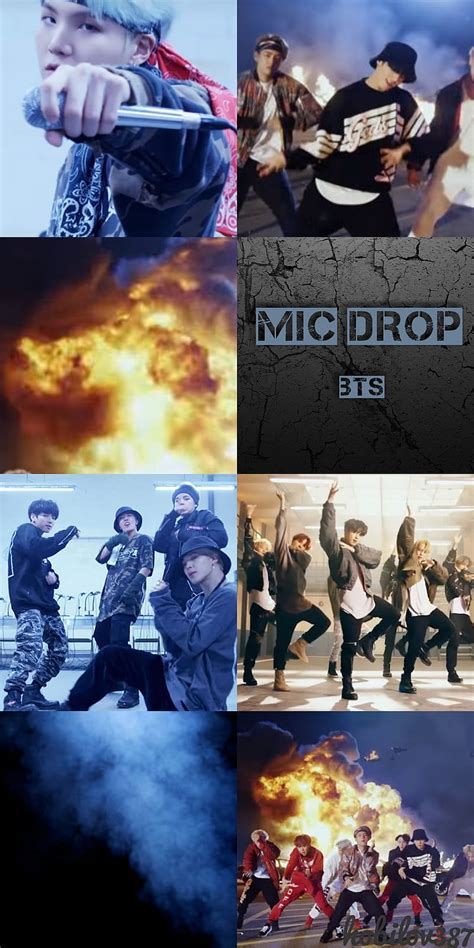 BTS Mic Drop Mic Drop Suga J Hope Fire Orange Blue Black HD