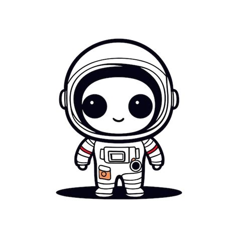 Kostenlose Vektor Astronauten Verwirrt Cartoon Illustration Premium