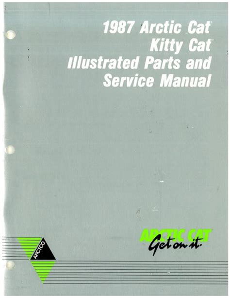 1987 Arctic Cat Kitty Cat Snowmobile Parts and Service Manual