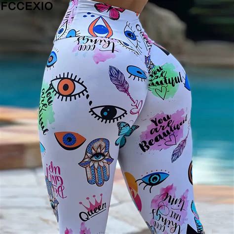 FCCEXIO Mallas Deportivas Con Estampado De Mariposa Para Mujer Leggings