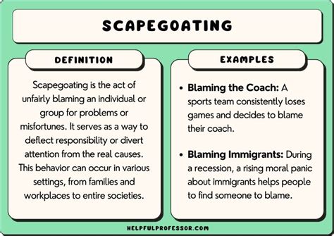 Scapegoating Examples