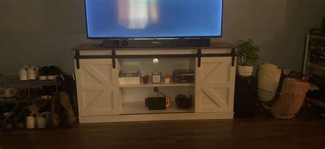 Mo Finance Jummico Farmhouse Tv Stand Up To Inches Mid