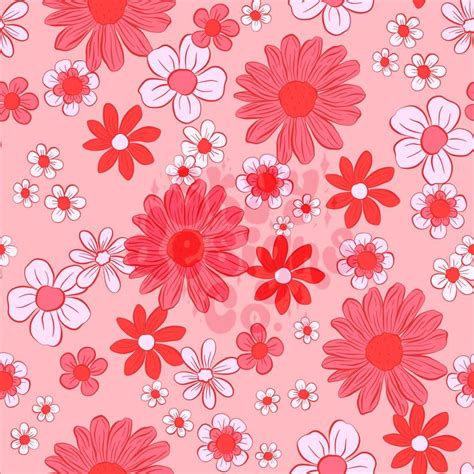 Valentine S Day Retro Floral Digital Seamless Pattern For Fabrics And