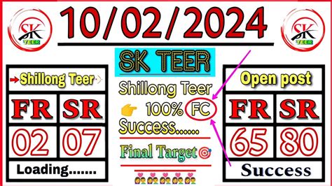 10022024 Sk Teershillong Teer New Formula🎯teer Liveshillong Teer