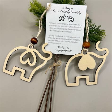 Friendship Sisterhood Elephant Ornament Etsy