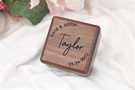 Custom Wooden Ring Box Wedding Ring Box Ring Box For Wedding Etsy