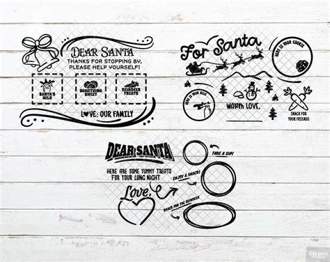 Dear Santa Tray SVG Creator Kit DIY Personalized Cookie Snack And