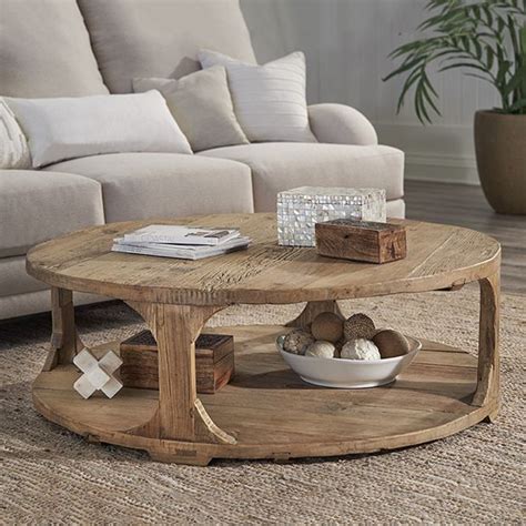 Round Reclaimed Wood Coffee Table Atelier Yuwa Ciao Jp