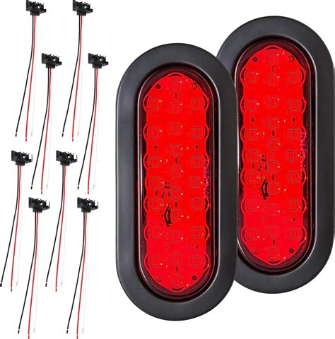 Amazon Oyviny 6 Inch Oval Red LED Trailer Tail Lights 2PCS 8PCS