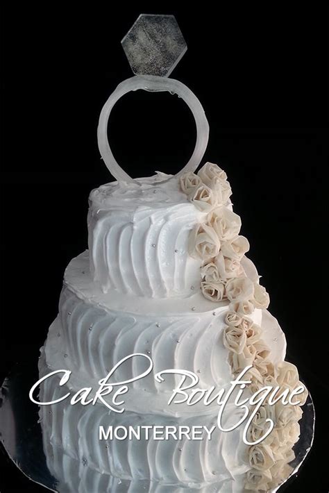 Wedding Ring Cake Boda Pastel Novios Anillo Compromiso Anillos De