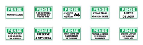 Sinalização Placas Placa Sinalização Regulamentada Pense