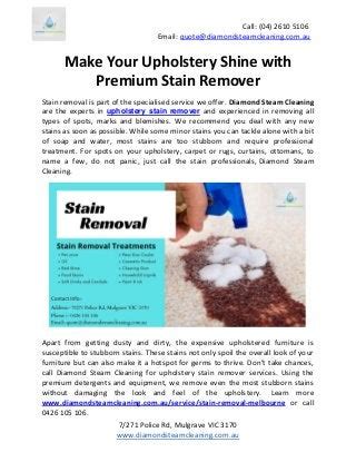 upholstery stain remover