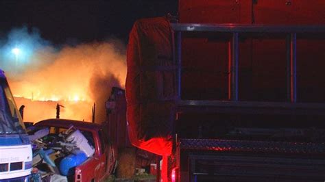 Massive Fire Burns Mcloud Salvage Yard