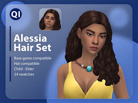 Alessia Hair Quirky Introvert Cc Hair Setting Hair Hair Puff