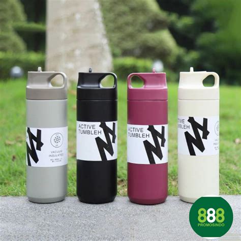 Jual Active Tumbler Botol Air Panas Dan Dingin 550ml BISA CUSTOM GRAFIR