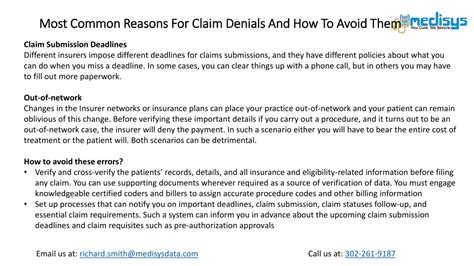 PPT Most Common Reasons For Claim Denials And How To Avoid Them