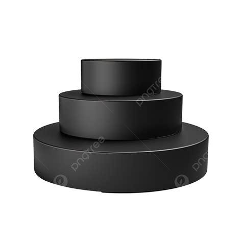 Black Podium For Product Placement 3d Podium Platform PNG