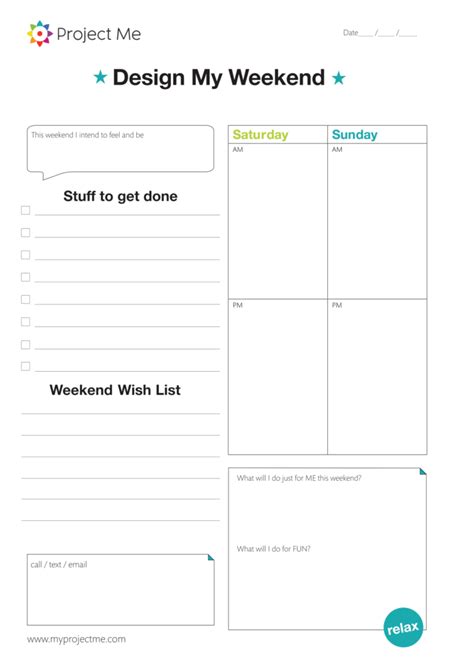 How To Design Your Weekend Project Me