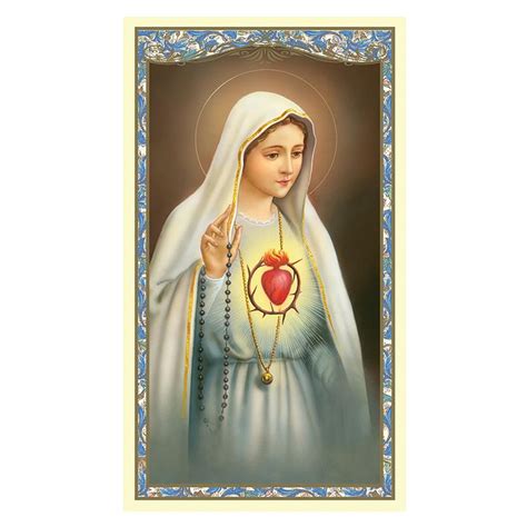 Immaculate Heart Of Mary Holy Card 100pk Consumer Autom