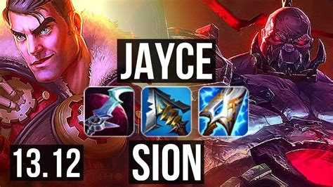 Jayce Vs Sion Top Solo Kills M Mastery Games Na