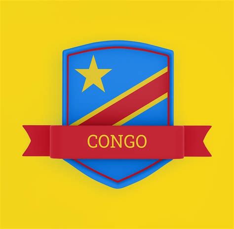 Bandeira Do Congo Com Banner Foto Grátis