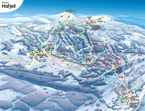 Hafjell ski map | Skiing, Natural landmarks, Ski resort