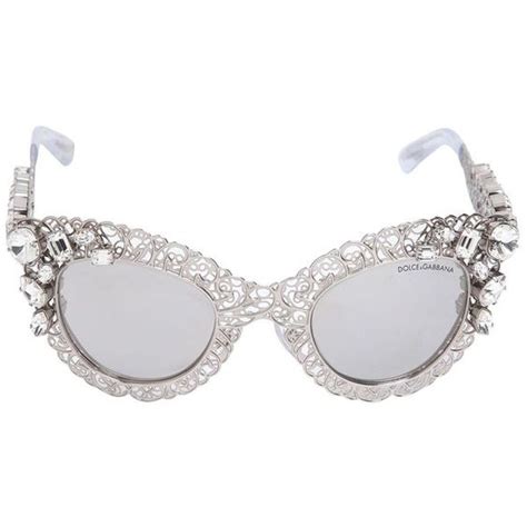 Dolce And Gabbana Swarovski Embellished Cat Eye Sunglasses €950 Liked On Polyvore Featuring