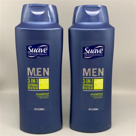 Suave Men 3 In 1 Shampoo Conditioner And Body Wash Citrus Rush 28 Oz X 2 Pack 79400062963 Ebay