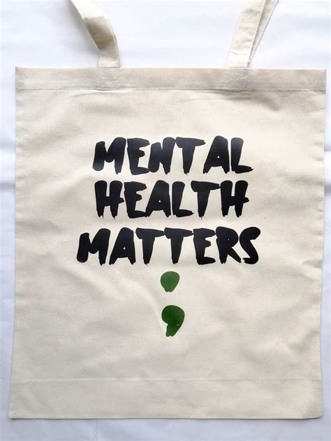 Mental Health Matters Tote Bag Natural Cotton Tote Bag Etsy