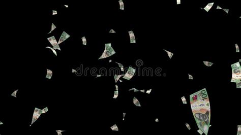 Australian Banknotes Paper Money Falling Down Money Rain Vertical