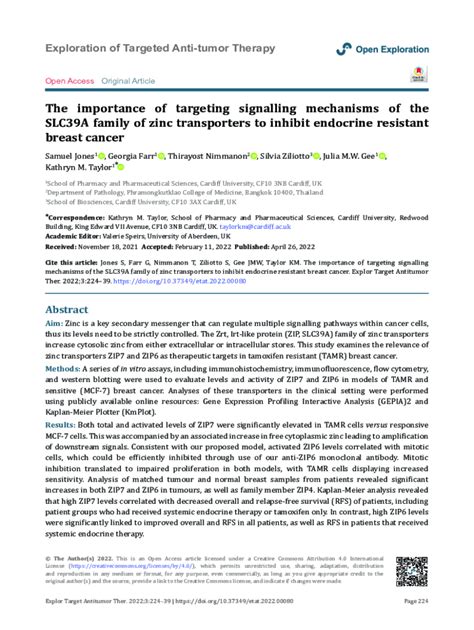 Fillable Online Orca Cardiff Ac The Importance Of Targeting Signalling