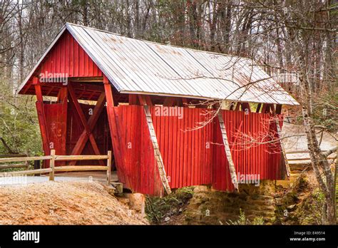 Campbell's covered bridge in Landrum South Carolina. Historic site ...