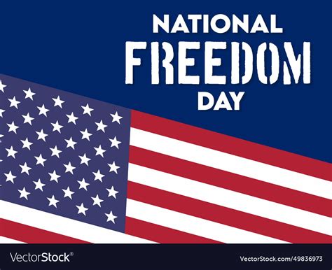 National freedom day 1 february united states Vector Image